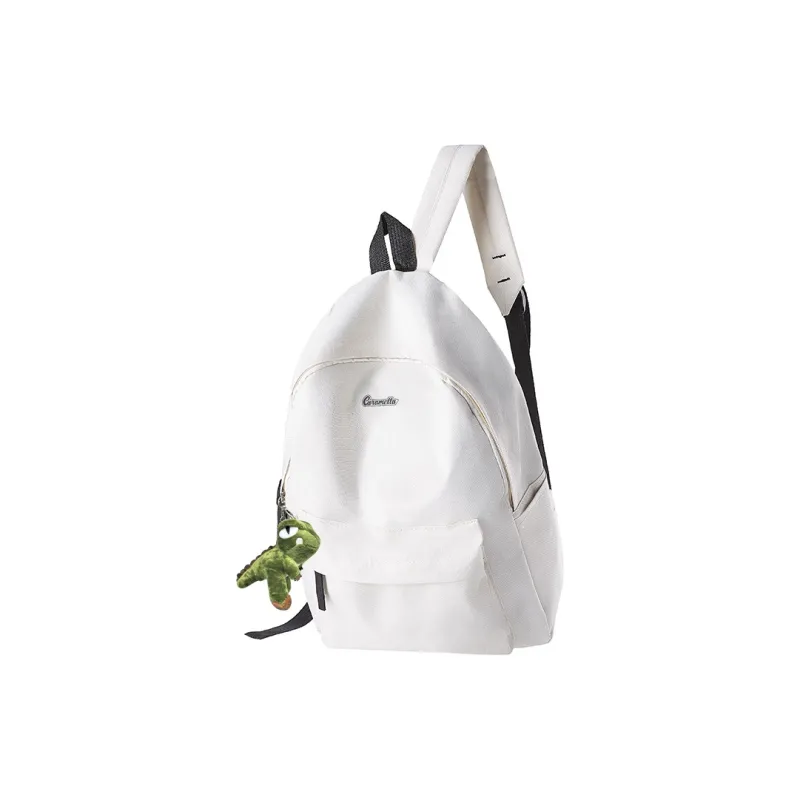 Caramella Nylon Backpack Unisex Black/White/Burgundy-22