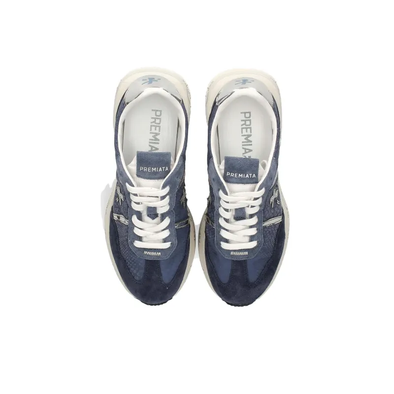 PREMIATA Cassie Abrasion Resistant Low Top Casual Shoes Women's Blue-3