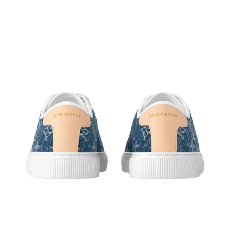 LOUIS VUITTON Lagoon Sneaker 25ss Spring Summer, Cookie Shoes Low Top Canvas Shoes Women's Blue-4