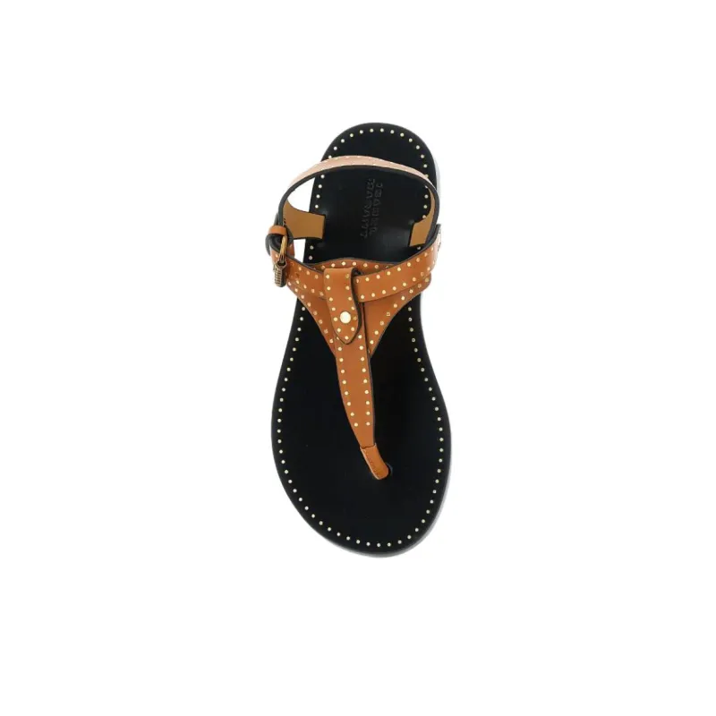 ISABEL MARANT Jooni One Strap Sandals Women's Brown-4