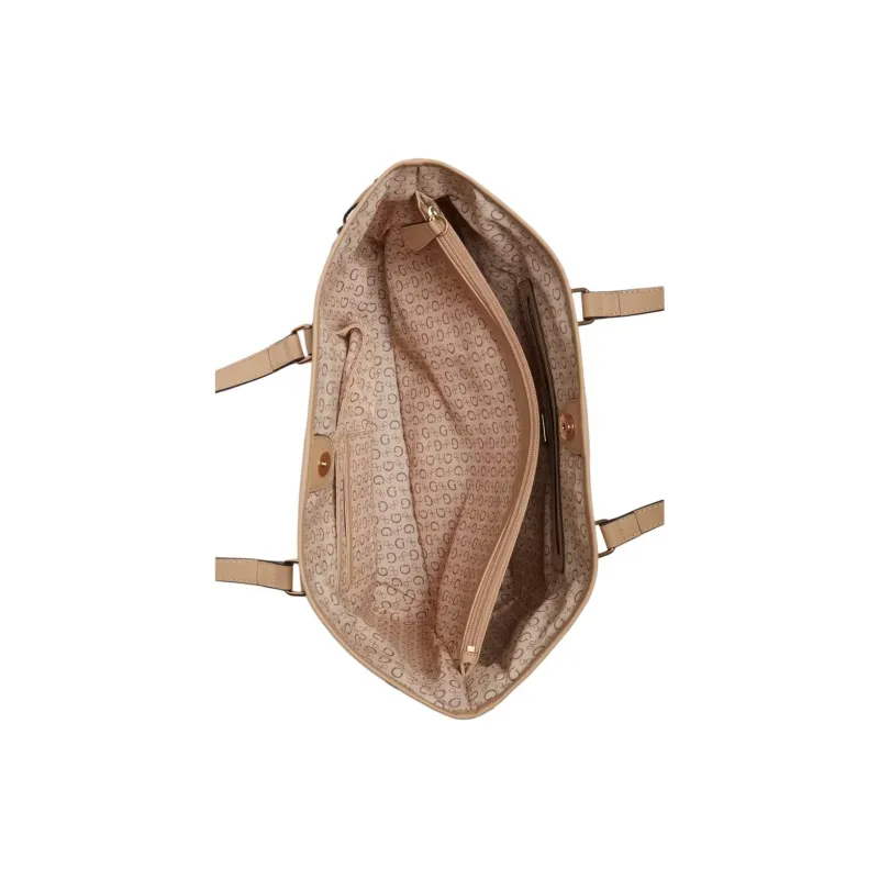 GUESS Artificial Leather Tote Bag, Shopping Bag, Handbag, Shoulder Bag Regular Women's Brown-2