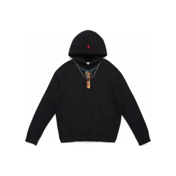 Marcelo Burlon Graphic Printed Drawstring Hoodie