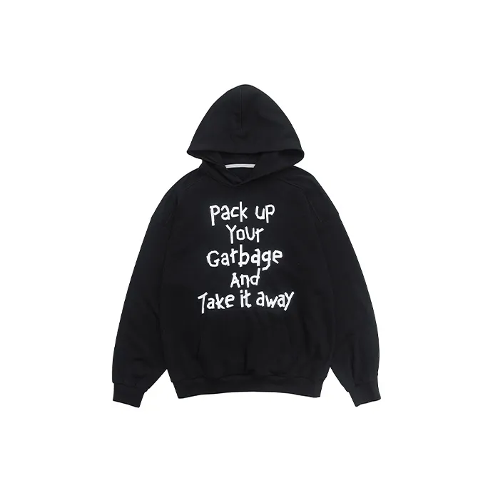YOSHIYOYI Hooded Loose Fit Sweatshirt Unisex Black-0