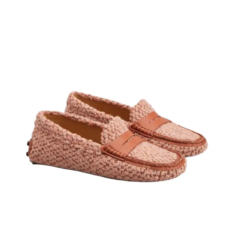 TOD'S Gommino Beanie Shoes Women's Orange-2