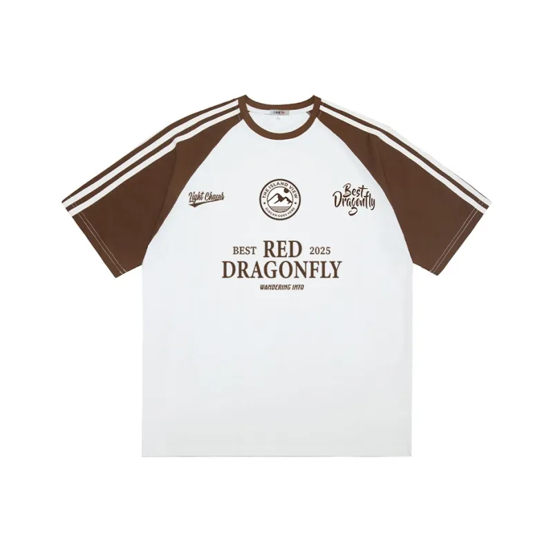 RED DRAGONFLY T Shirt Unisex Black & White-4