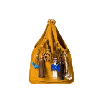 MIU MIU Lambskin Handbag Women's Yellow