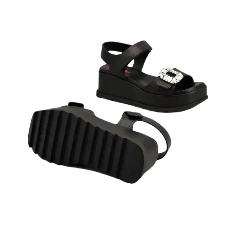 Roger Vivier Slidy Viv' One Strap Sandals Women's Black-5