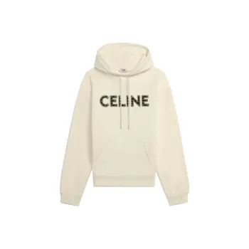 CELINE Loose Cotton Sweatshirt With Studs