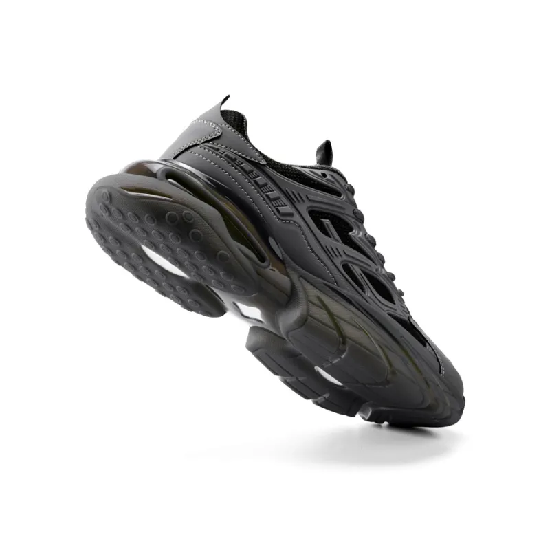 JEEP SPIRIT Anti-Slip And Wear-Resistant Lightweight Height Increasing Low-Top Chunky Sneakers Men's Volcanic Gray-3