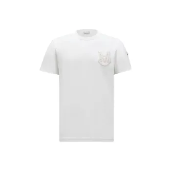 Moncler Logo Embroidered Crewneck T Shirt