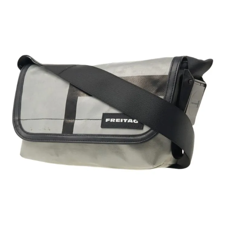 FREITAG PVC Messenger Bag Crossbody Bags Men's Silver & Black-1