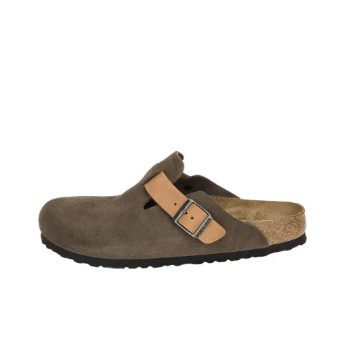 Birkenstock Abrasion Resistant Wrap toe Slippers Men's Earth Gray