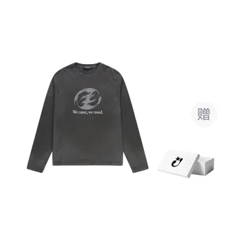 Createexploreexpandconquer Distressed effect Long sleeve T shirt