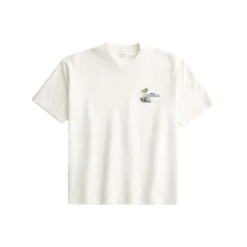 Hollister T Shirts Men Cream