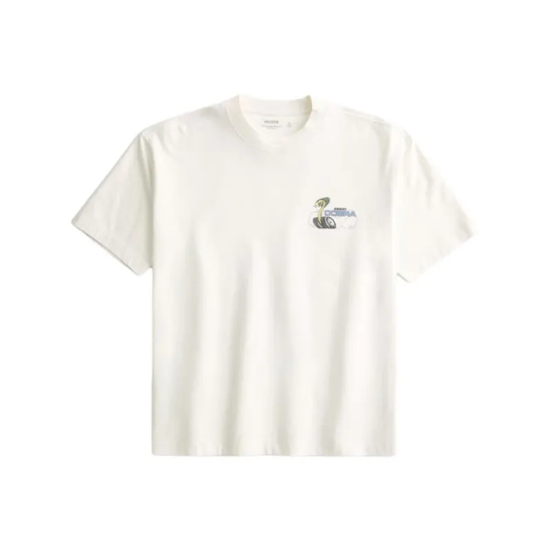 Hollister T Shirts Men Cream-0