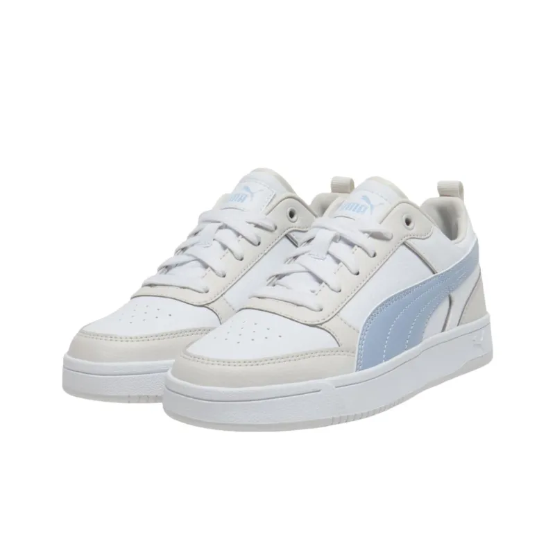 PUMA DRIBBLE Anti Slip Wear Resistant Low Top Skateboard Shoes Unisex White Gray-2