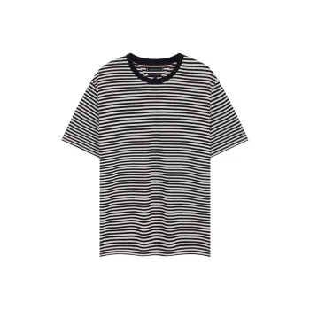 Tommy Hilfiger T Shirt Men's Black White Stripes Z00