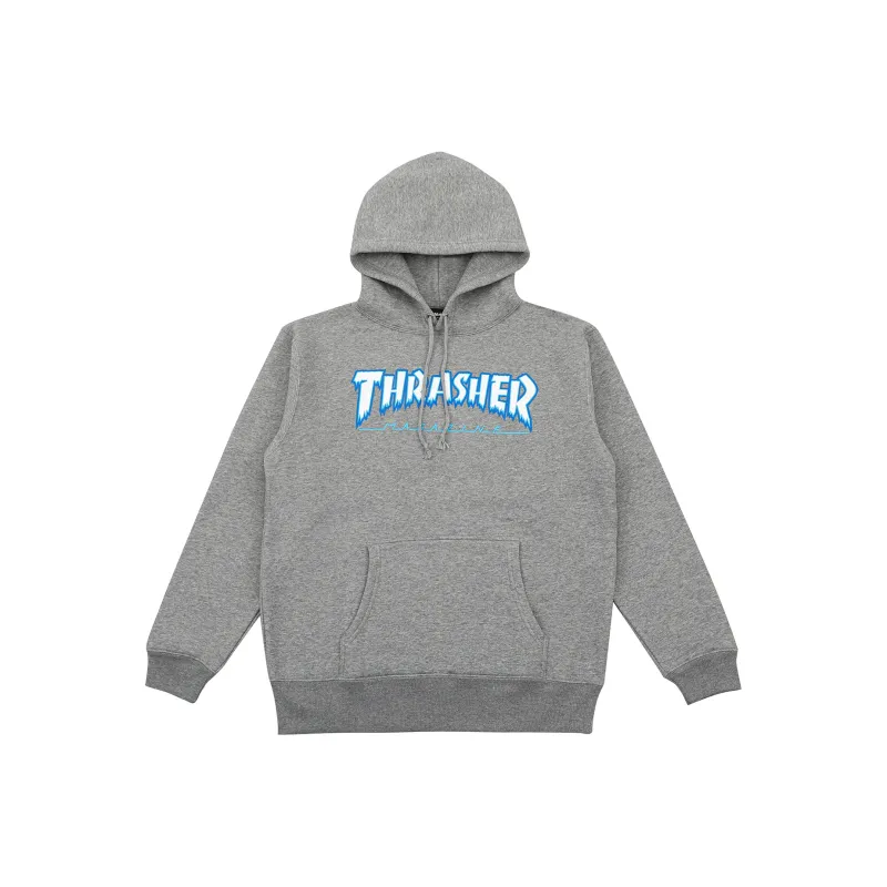 Thrasher Hooded Regular Sweatshirt Winter Japan Version Unisex Gray-0