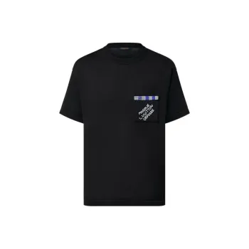 LOUIS VUITTON Embellished Short Sleeved Cotton Crewneck