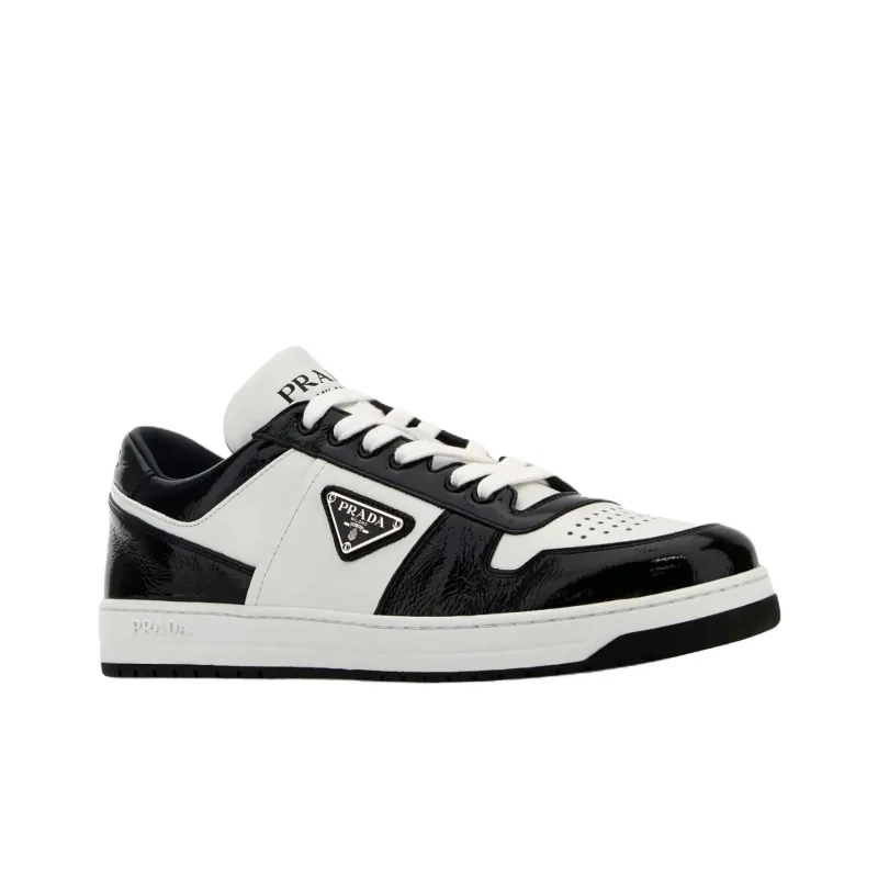 PRADA Downtown Low Top Skateboard Shoes Men's Black White-1