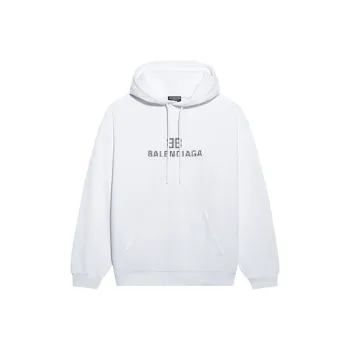Balenciaga Mens Bb Pixel Medium Fit Hoodie