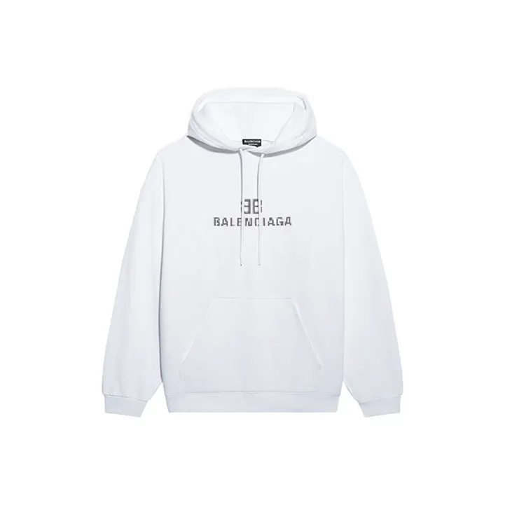 Balenciaga Mens Bb Pixel Medium Fit Hoodie-0