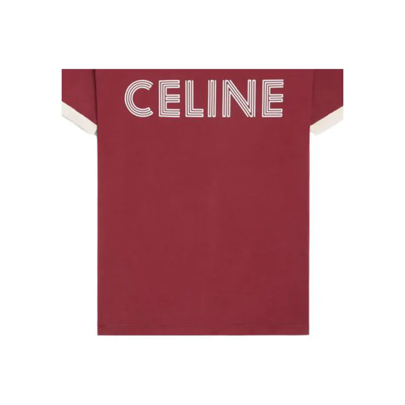 CELINE T Shirts Men Grape Red-3