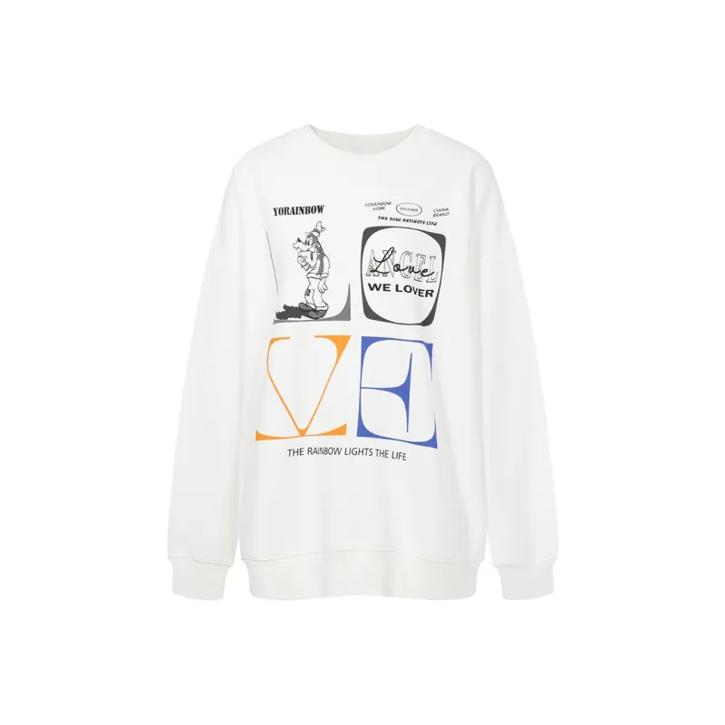 YearnObtainRainbow Sweatshirt Unisex White-0