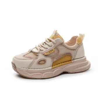 The Mystery Of Glamour Breathable Height Increasing Low Top Chunky Sneakers Women's