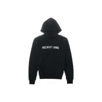 Helmut Lang Logo Printed Drawstring Hoodie