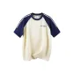 Apricot & Navy Blue