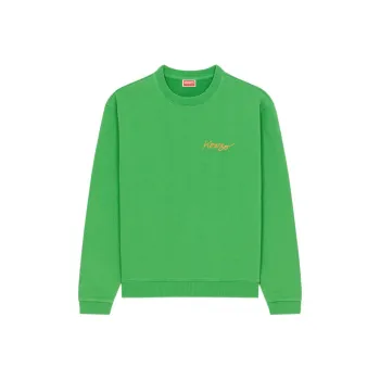 KENZO Poppy Flower Series Sweatshirts Men Green