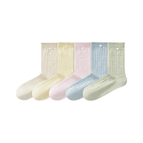 Temooues Mid Calf Socks Women's Combo Set