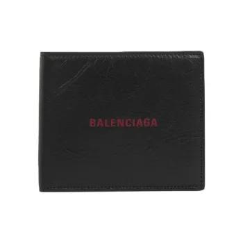 Balenciaga Lambskin Wallet Men's Black
