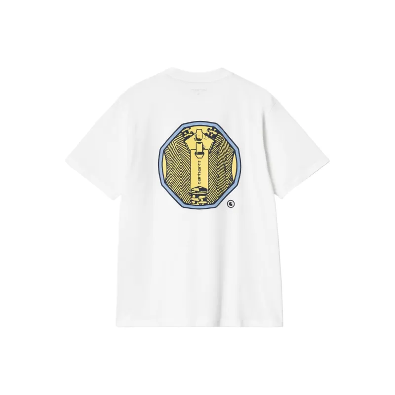 Carhartt WIP FW24 S/S Zipper T Shirt T Shirt Unisex White-0