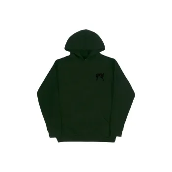 Revenge BLACK EMBROIDERED BASIC HOODIE DARK GREEN Sweatshirt Unisex Green