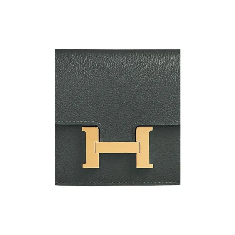 HERMES Constance Slim Evercolor Calfskin Wallet Women's Host Mangrove Red-3
