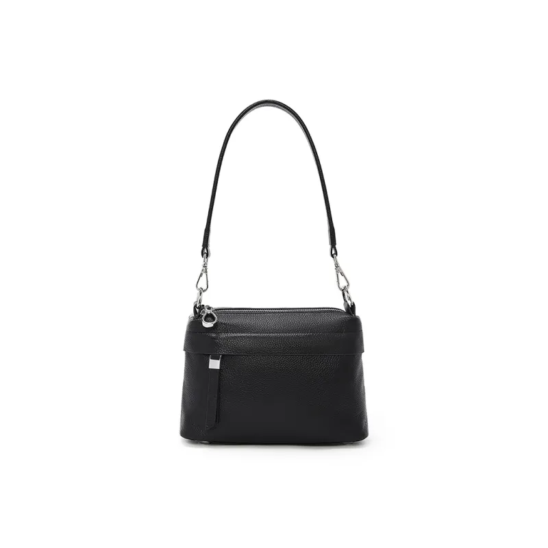 Old Man's Head Top Grain Cow Leather Shoulder Bag Women's Multicolor-1