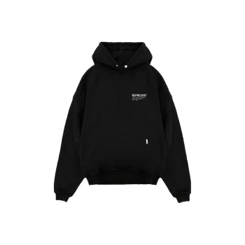 REPRESENT Monochrome Icons Hoodie Sweatshirt Men's Black