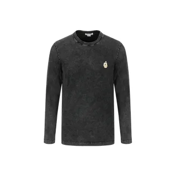 URBAN REVIVO T Shirts Men Jet Black Heather Gray
