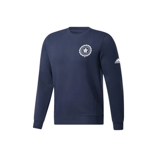 Adidas Maple Leafs Ice Hockey Long Sleeve Sweatshirt Sweatshirt Men's Marine Blue