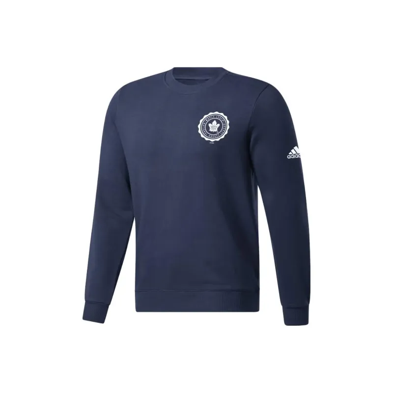 Adidas Maple Leafs Ice Hockey Long Sleeve Sweatshirt Sweatshirt Men's Marine Blue-0
