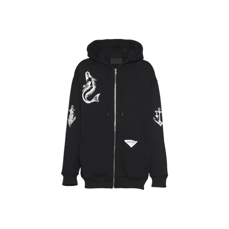 PRADA Sweatshirts Men Black-0