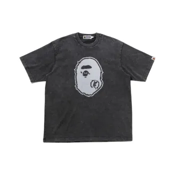 A BATHING APE Garment Dye Ape Head Relaxed Fit Tee