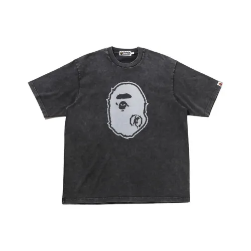 A BATHING APE Garment Dye Ape Head Relaxed Fit Tee