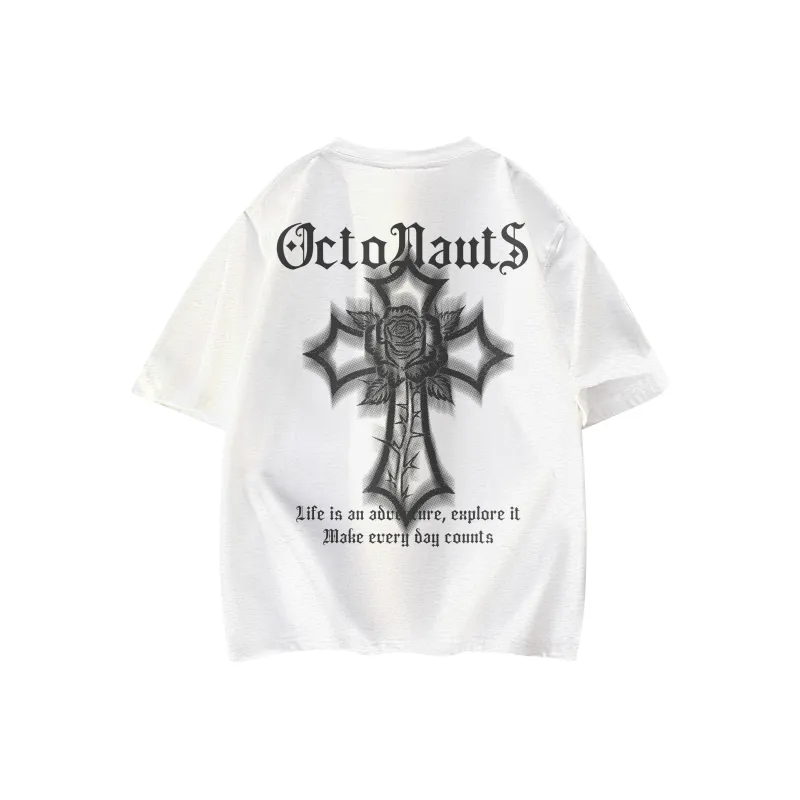Small Columns Under The Sea T Shirt Unisex White Black-10