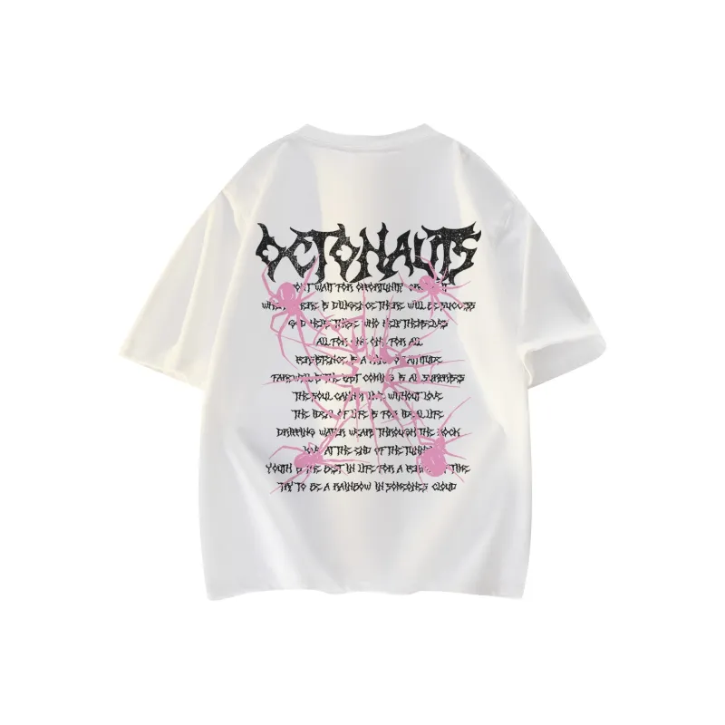 Small Columns Under The Sea T Shirt Unisex Black Pink-2