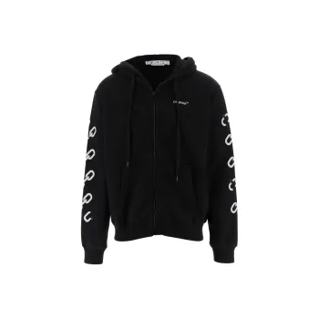 OFF WHITE Chain Arrow Slim Zip Hoodie
