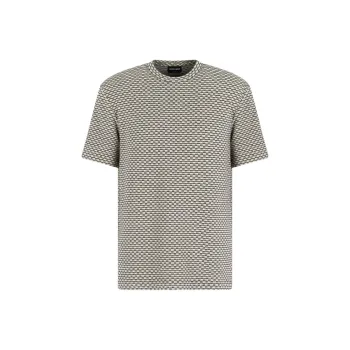 GIORGIO ARMANI Patterned jacquard T shirt