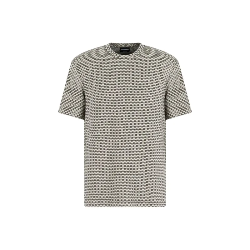 GIORGIO ARMANI All Over Patterned Crewneck T Shirt-0